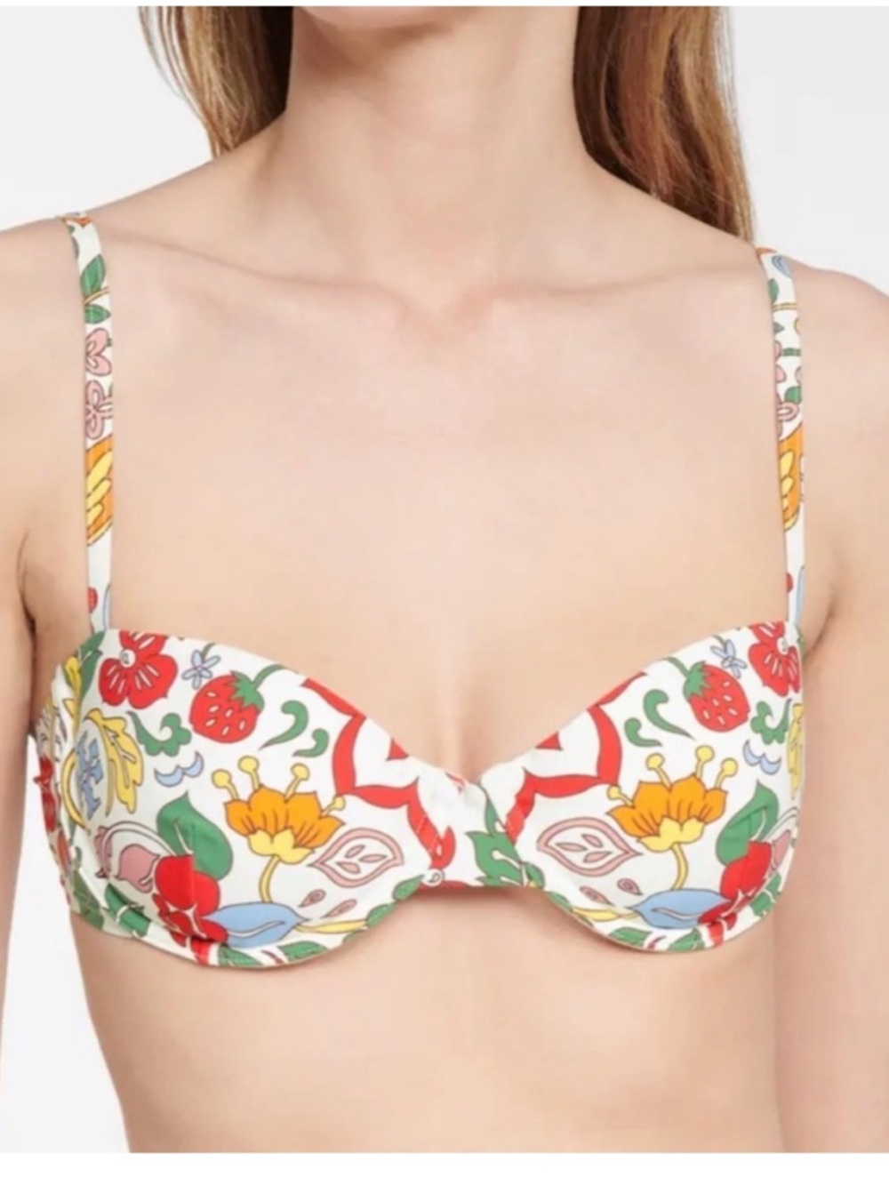 Tory Burch Floral Printed Bikini Top XS